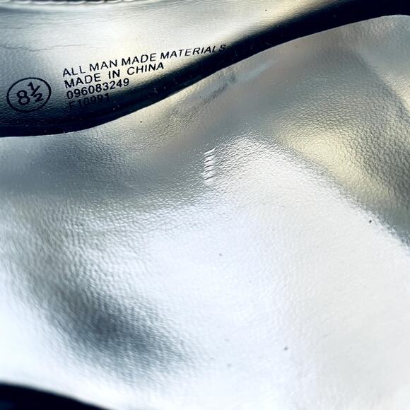 Mossimo Size 8.5 Black open toe 4.5" high heel - Picture 6 of 10